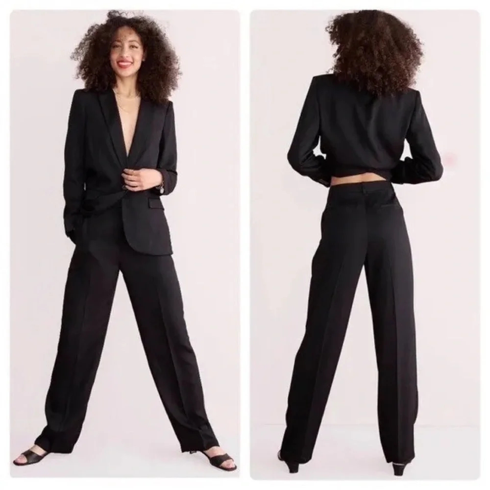 J. Crew Ingrid Pant in Black Gramercy Twill 100% Lyocell Size 6 - Picture 2 of 8